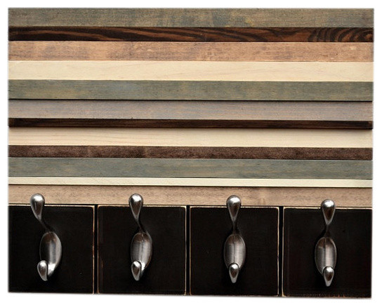 Distressed Wood Wall 4 Hook Coat Rack Distressed Wood Wall 4 Hook Coat Rack