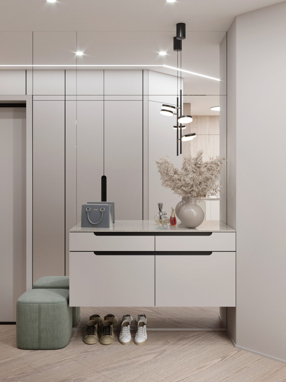 Минималистичная квартира в светлых тонах в ЖК Кристалл