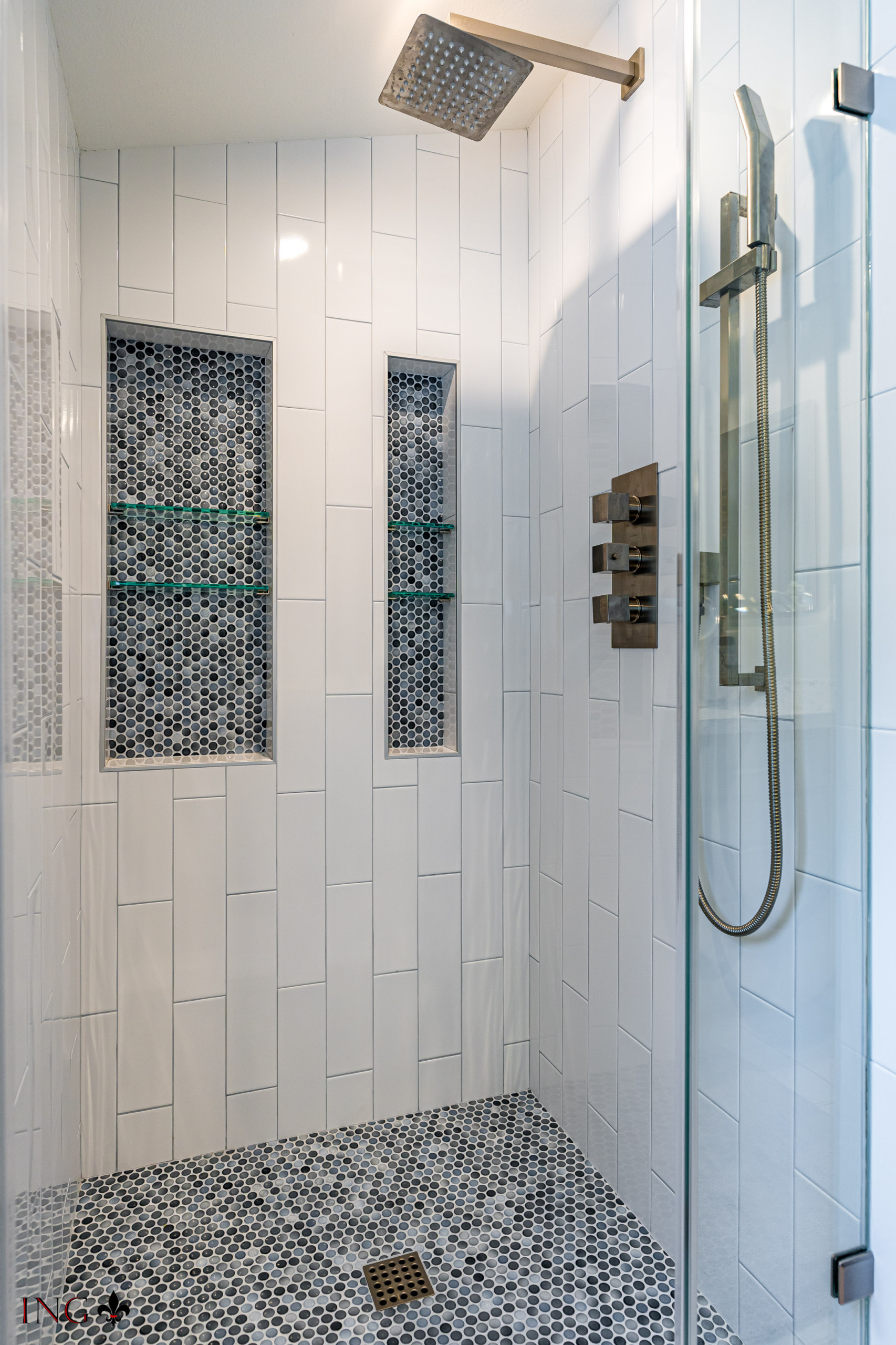 Bathroom Remodel / Shower Retile and Shower Enclosure