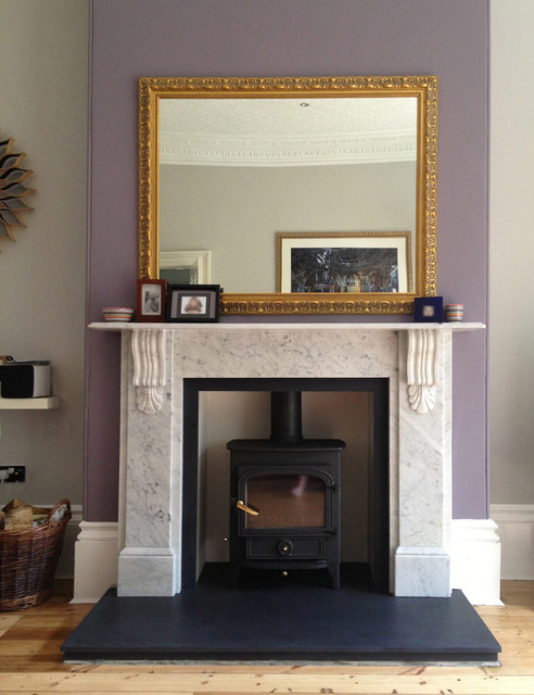 Victorian Classical Corbelled Carara Marble Fire Surround With