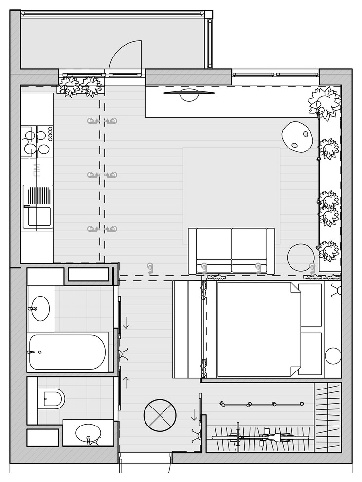 План расстановки мебели и зонирования пространства