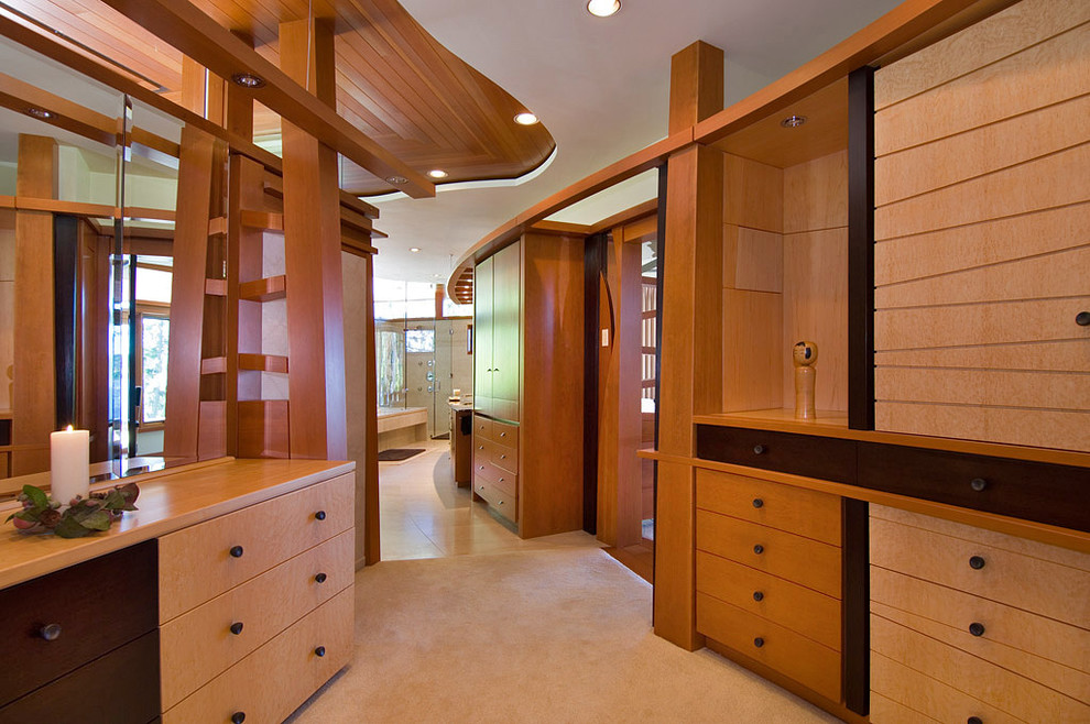 Photo of a contemporary storage and wardrobe in Vancouver.