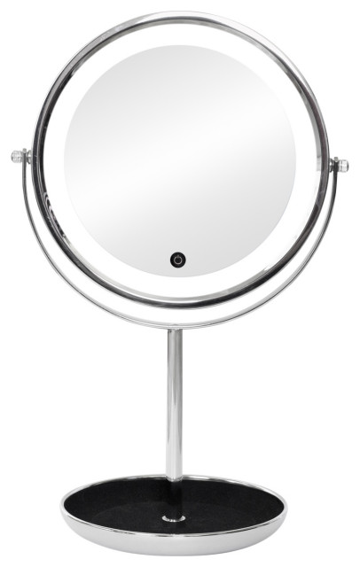 Countertop Led Lighted Makeup Mirror With 5x Magnifying Contemporary Mirrors By Toilettree Products - Countertop Magnifying Makeup Mirror With Light Countertop Led Lighted Makeup Mirror With 5x Magnifying Contemporary Mirrors By Toilettree Products - Countertop Magnifying Makeup Mirror With Light