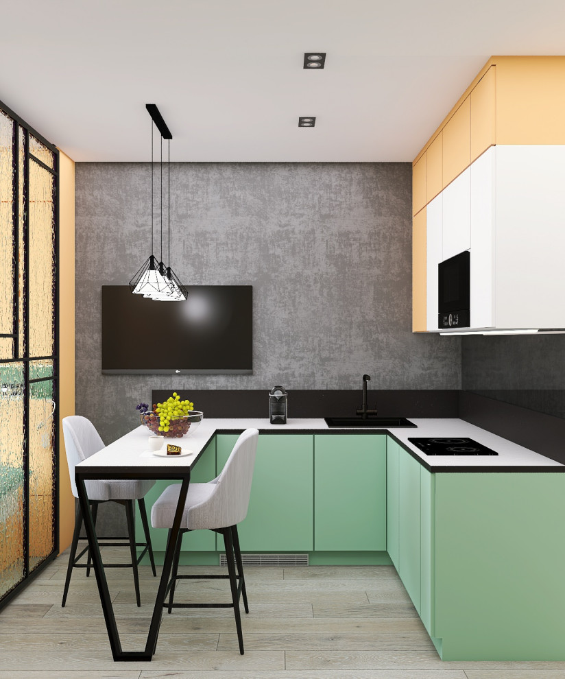 Яркая студия 25 кв.м. для девушки студентки