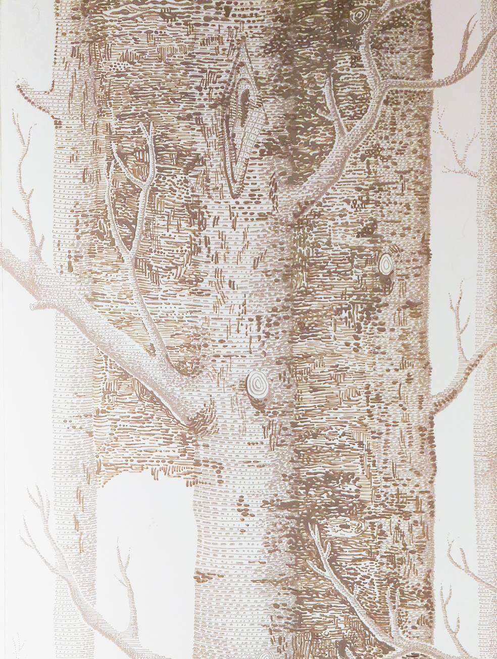 Роспись по бумажным обоям