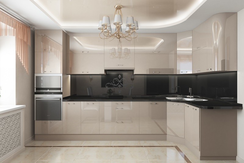 КУХНЯ С ФАСАДАМИ ИЗ ПЛАСТИКА