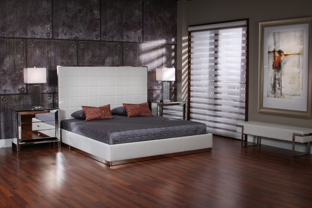 The Pembroke Square Platform Bed Modern Bedroom Miami