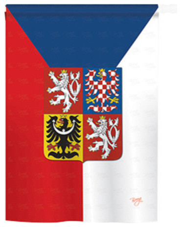 Czech 2-Sided Vertical Impression House Flag