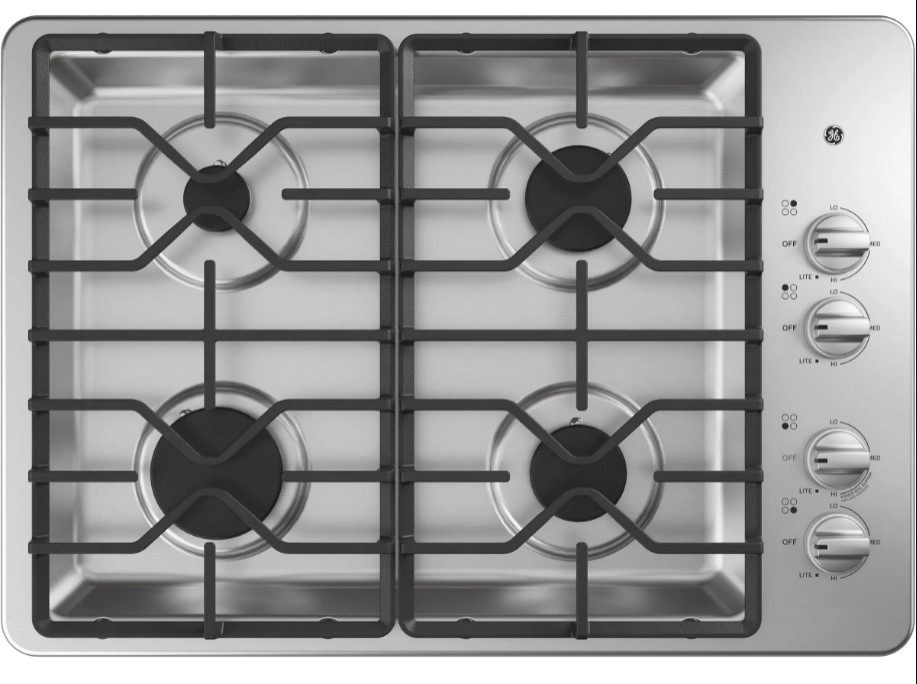 GE® 30" Built-In Gas Cooktop with Dishwasher-Safe Grates