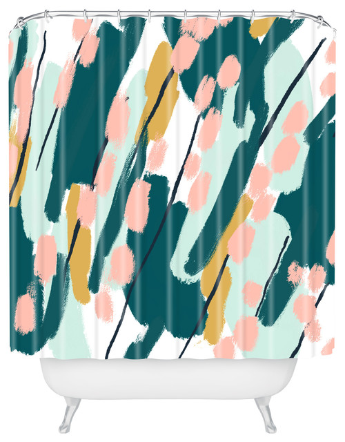 Zoe Wodarz Follow The Leader Shower Curtain Contemporary Shower