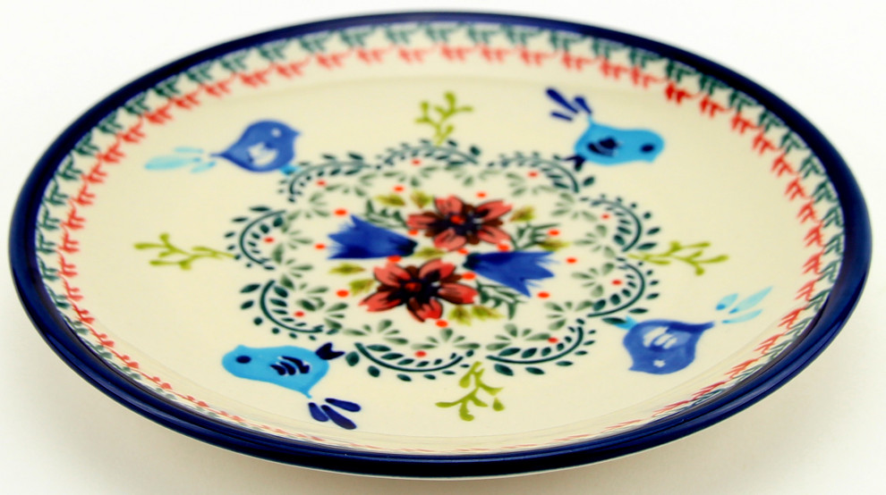 Polish Pottery  Dessert Plate, Pattern Number: 214AR
