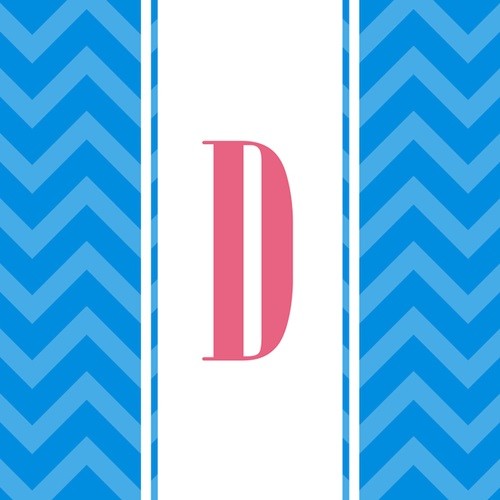 "Letter D - Vertical Stripes" Pillow, 18" x 18" - Contemporary ...