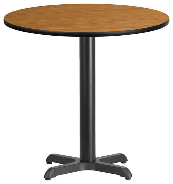 30" Round Laminate Table Top With 22"x22" Table Height Base