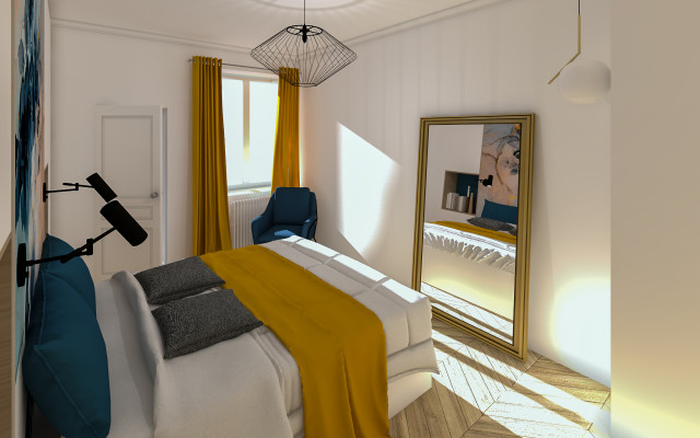 Appartement type haussmannien Lyon 6 klassisch-modern-schlafzimmer