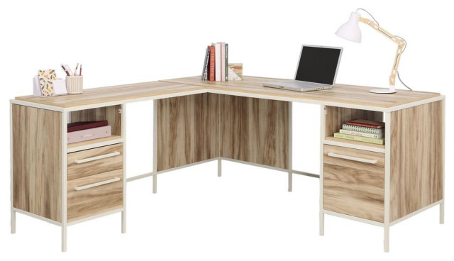 Nova Loft L Desk In Kiln Acacia, 14
