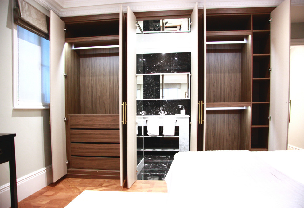 Modern style media unit and wardrobes