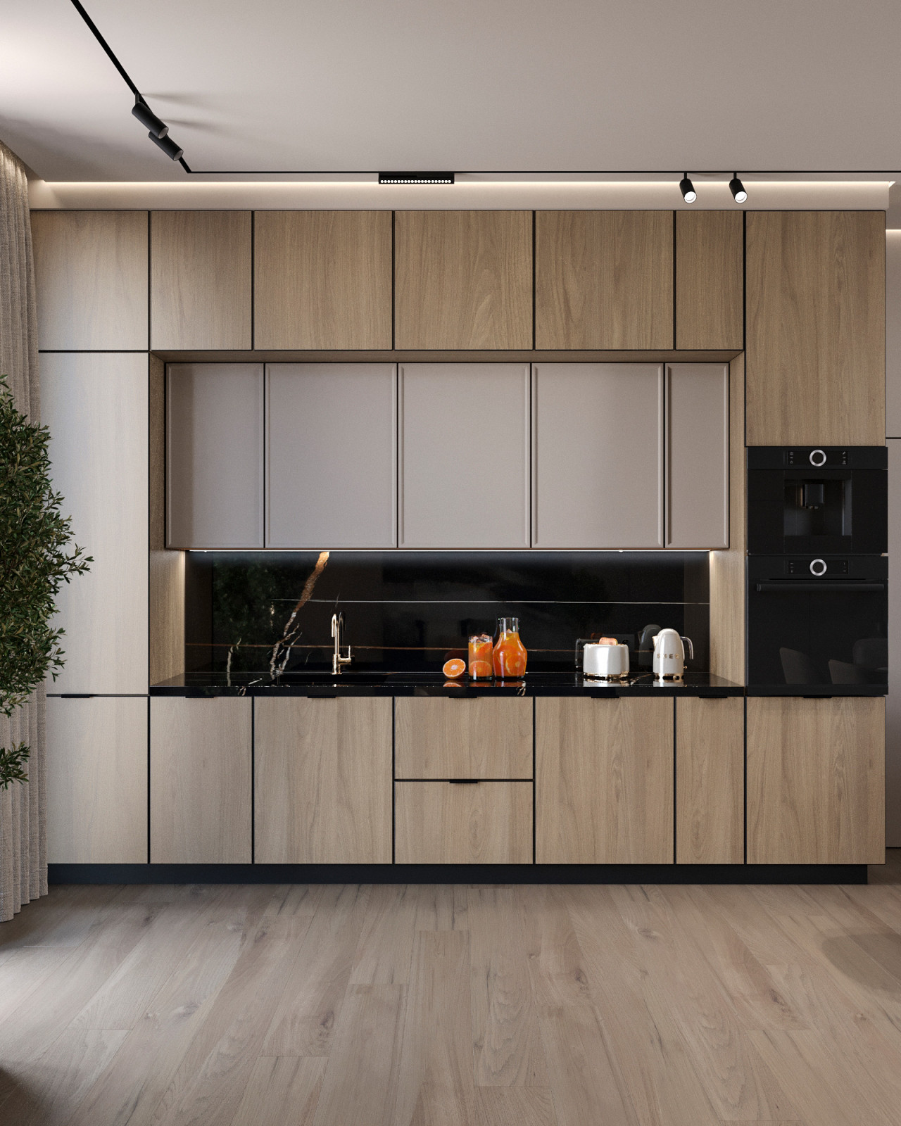 Кухня гостиная в коттедже