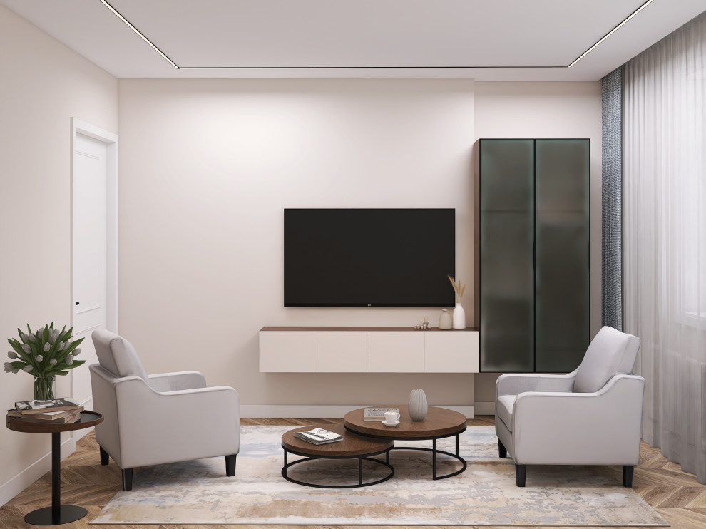 Проект гостиной в современном стиле