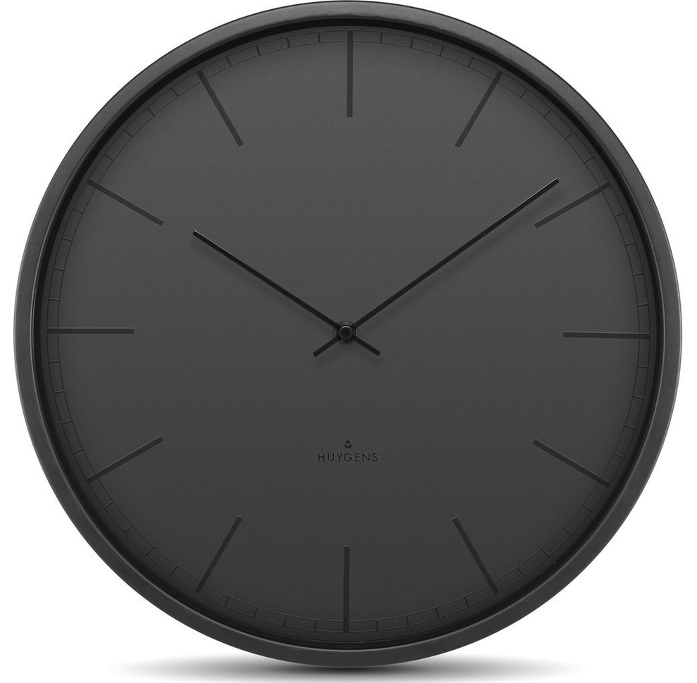 Huygens Tone35 Wall Clock, Black Wall Clocks by Sportique Houzz