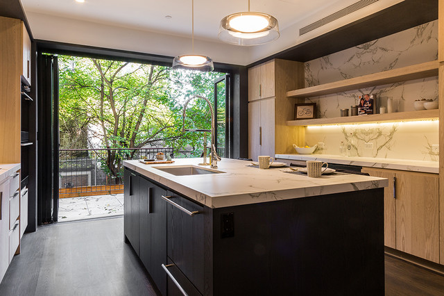 A Brooklyn Brownstone Goes From Drab to Fab contemporary-kitchen