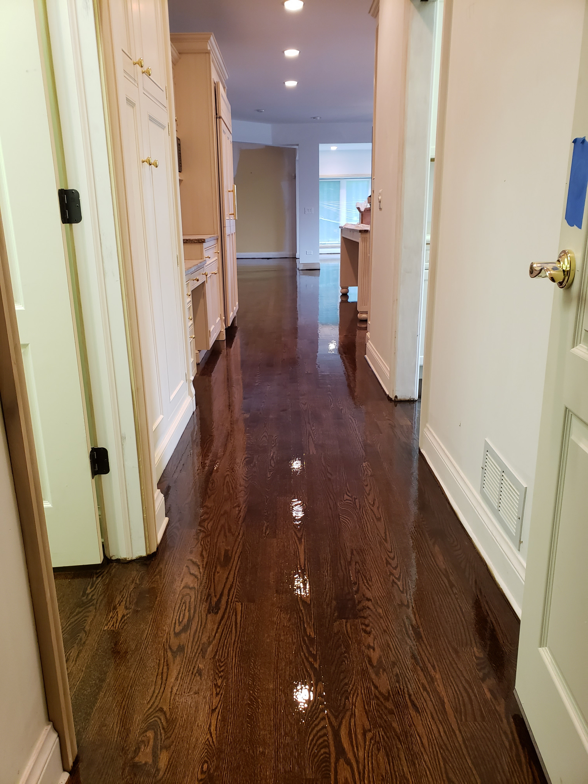Arlington Heights,  2and 1/4 red oak , Jacobean stain , matte polyurethane finis