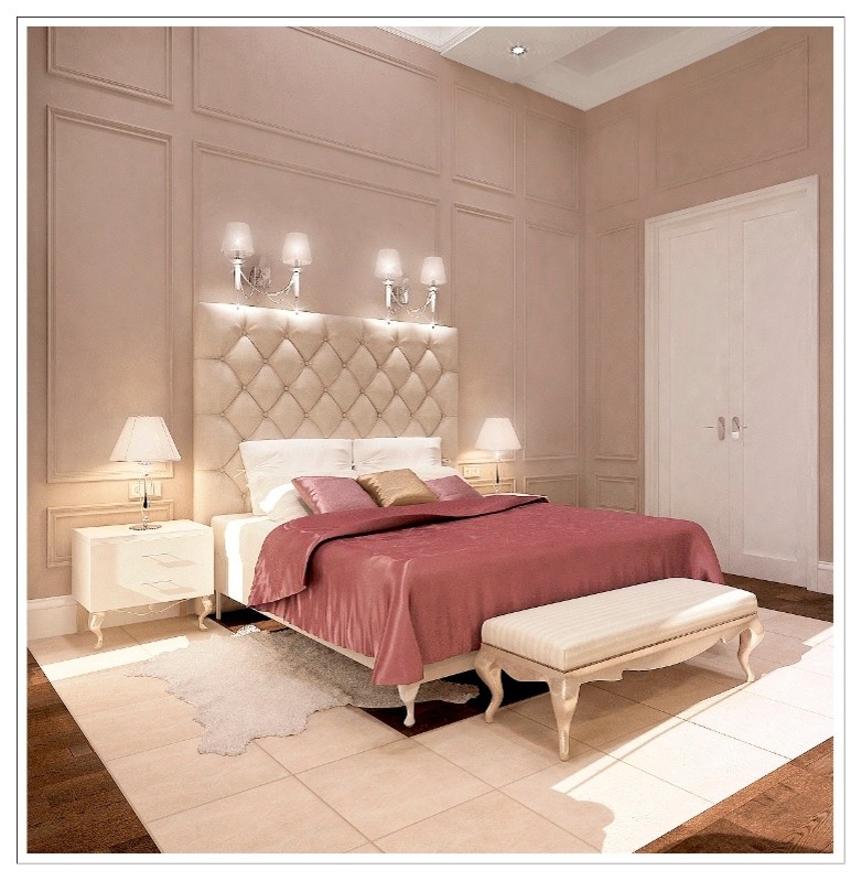 Кровать в спальне