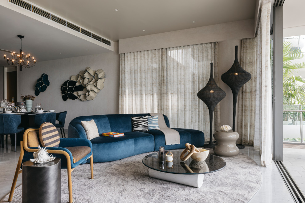 Inspiration for a contemporary living room in Singapore.