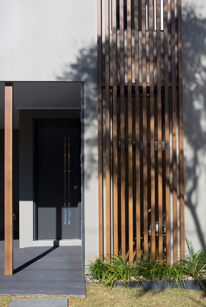 Contemporary front door in Sydney with a double front door and a black front door.