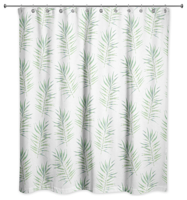 Details about   Palm Leaf Shower Curtain Vivid Leaves Growth Print for Bathroom 