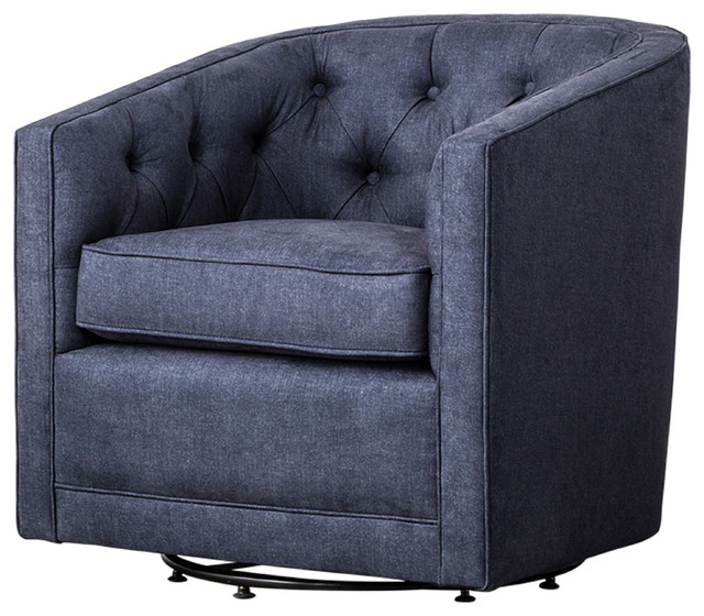 blue swivel chair