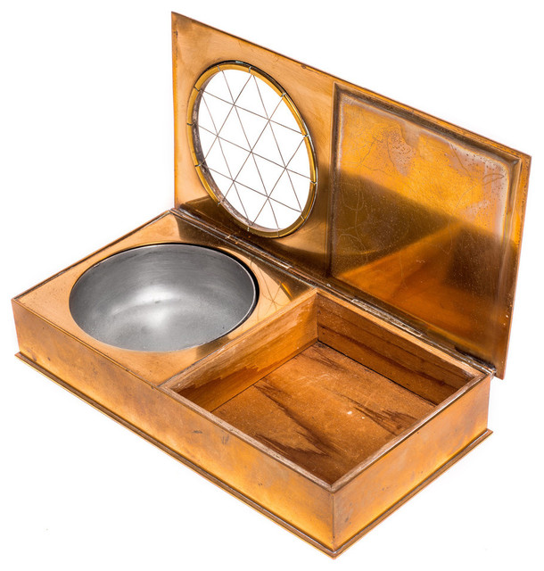 Silver Crest Bronze Horse Ashtray & Cigarette Box - RubyLUX