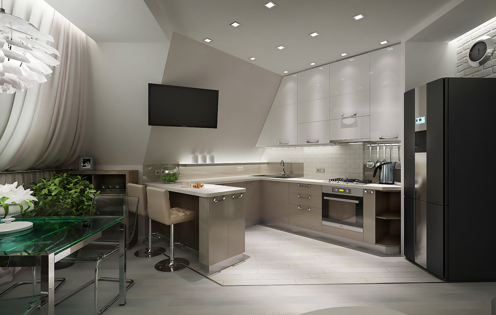 Кухня-гостиная для молодой пары