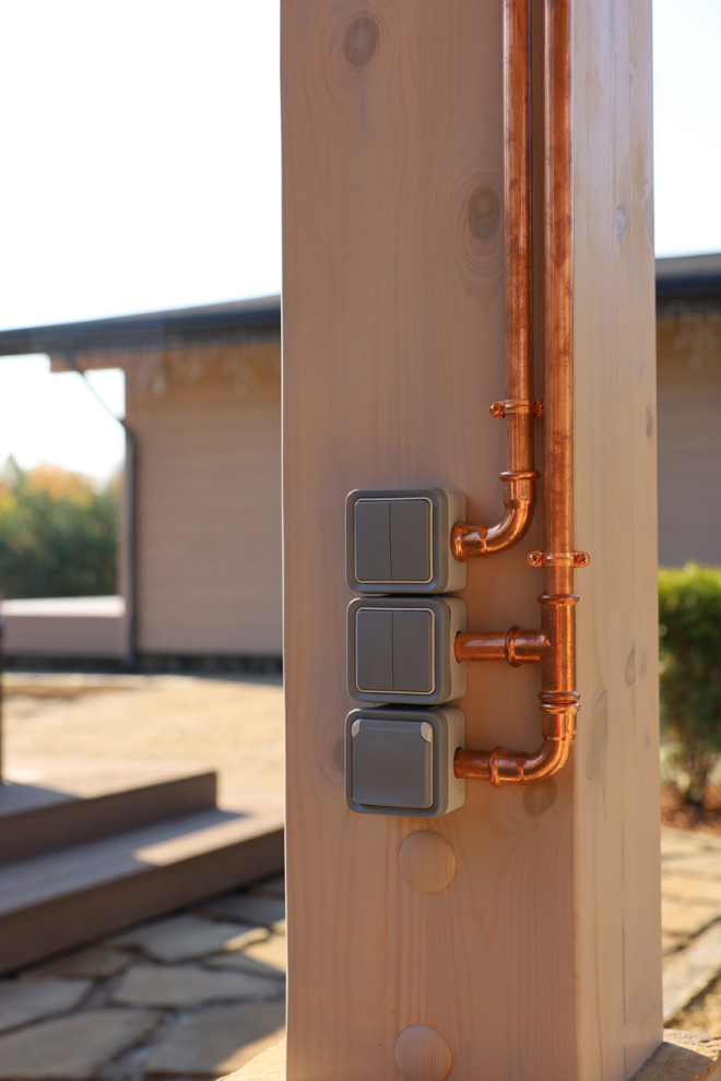 Сад для черной кошки и белого кота