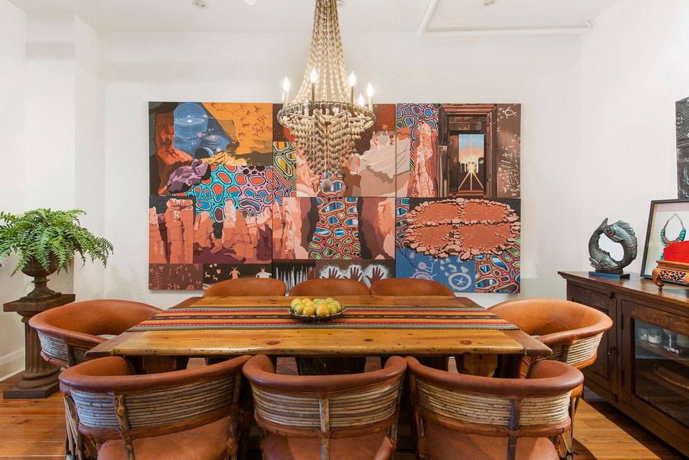 Dining room - eclectic dining room idea in New York