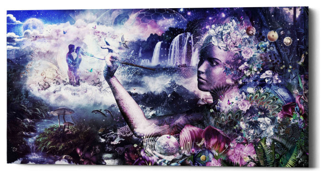 Epic Graffiti Transcension by Cameron Gray Giclee Canvas Wall Art 12 x 24