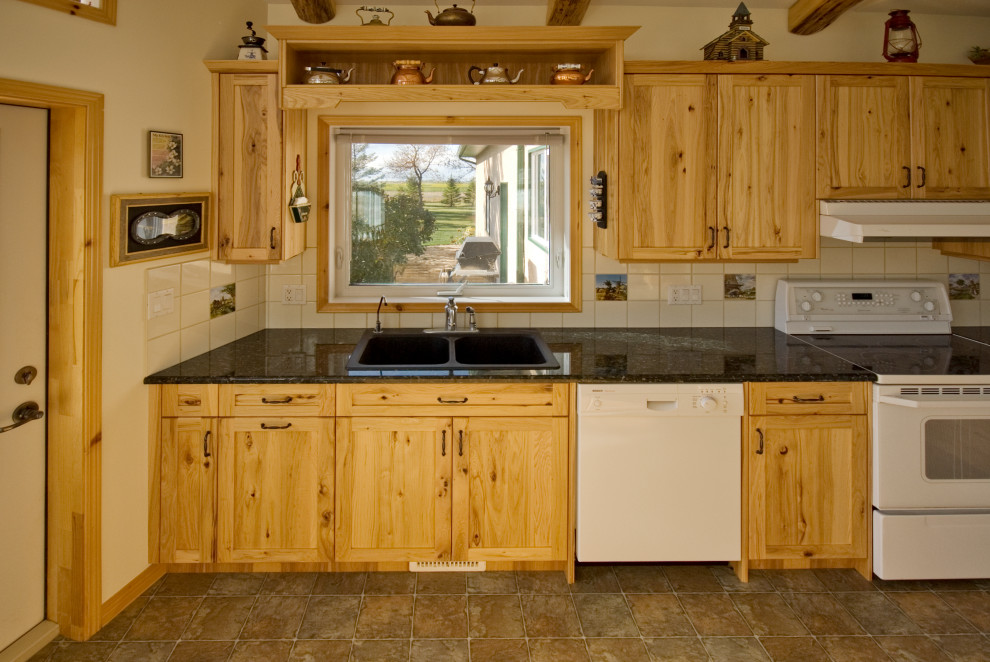 Mountain style kitchen photo in Calgary