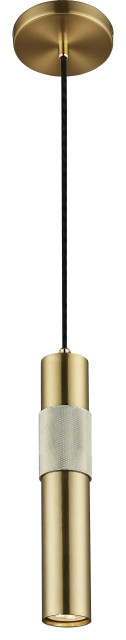 Passwell Modern 1 Light Aged Brass Metal Pendant