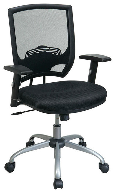 Work Smart EM Series EM503276-3 Screen Back Chair w/ Mesh Seat - Adjustable Arms