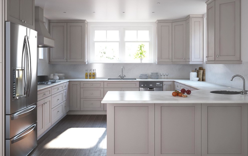 Inspiration for a transitional kitchen remodel in New York