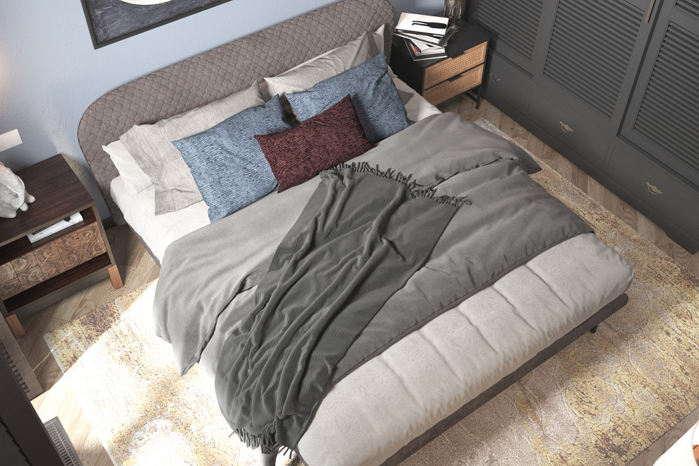 Воображение с этническими мотивами. Проект квартиры 55 м2 в Москве.