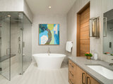 Rustic Bathroom by THINK Architecture, Inc.