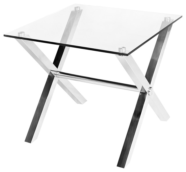 Ella Side Table Clear Modern Side Tables And End Tables by Pangea Home Houzz