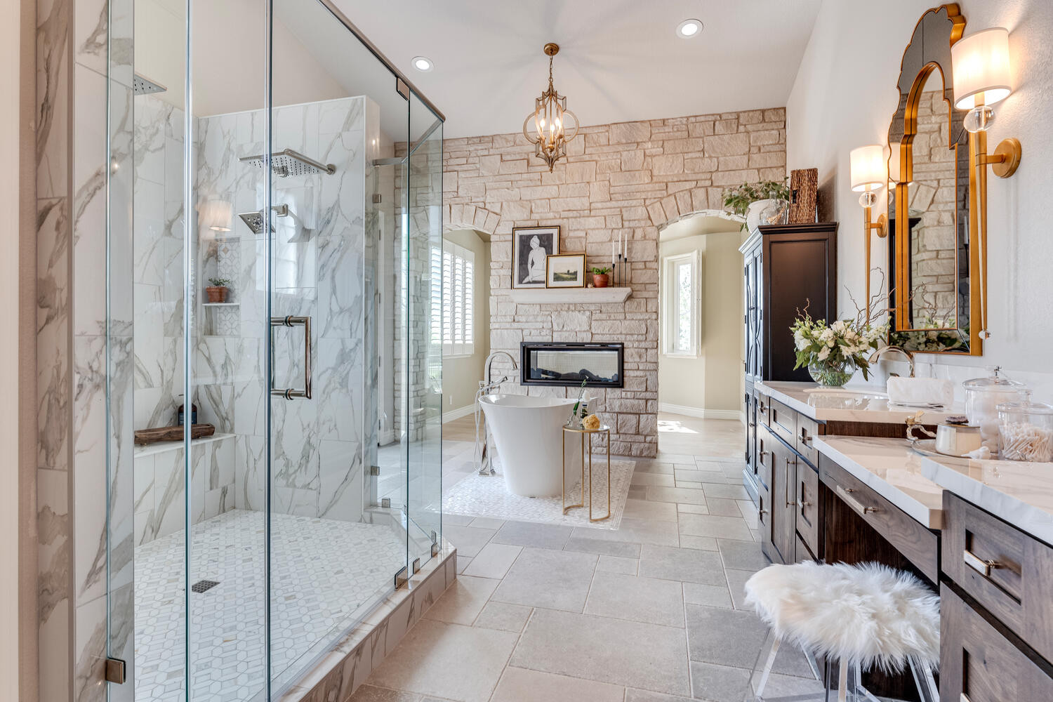 Mediterranean Modern Master Bathroom