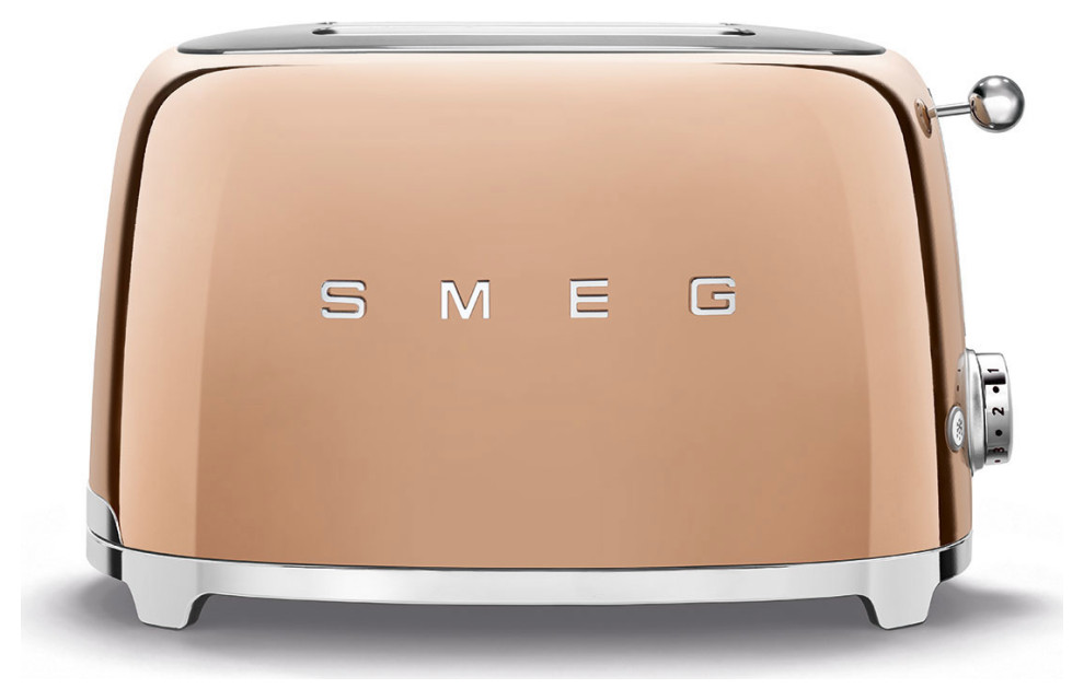 Smeg 50s Retro Line Rose Gold 2-Slice Toaster - Transitional - Toasters ...