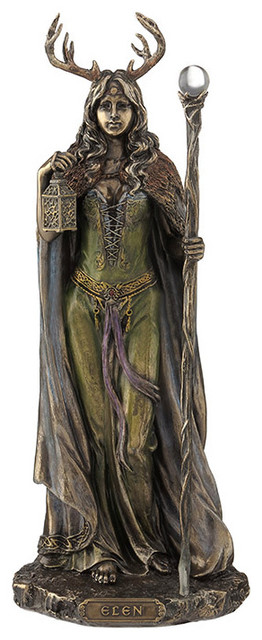 Elen of the Ways Antlered Goddess of the Forrest Statue Sculpture Figurine