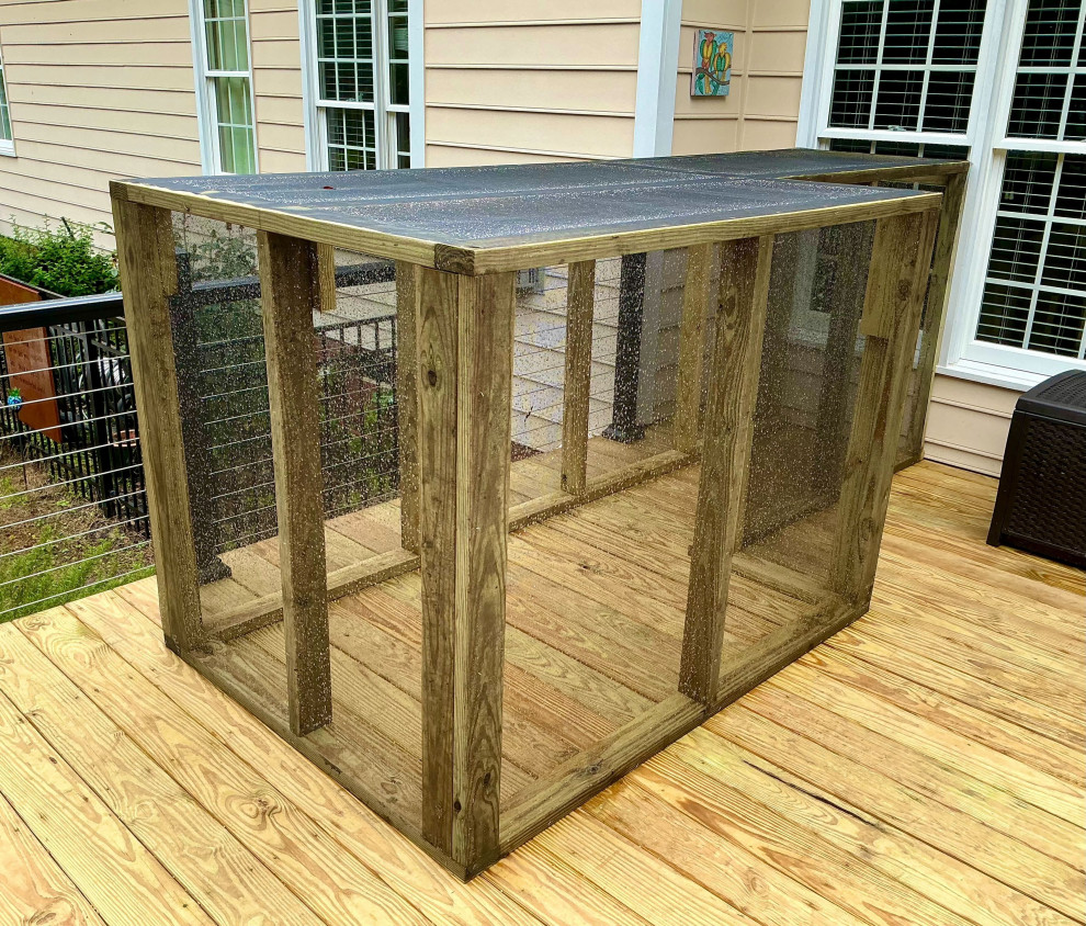 Wood Deck with Steel Cable Rails