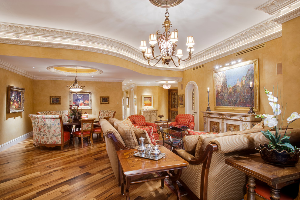 This is an example of a traditional dining room in Miami.