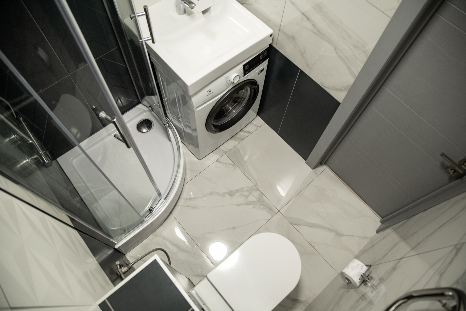 Маленькая ванная вид сверху