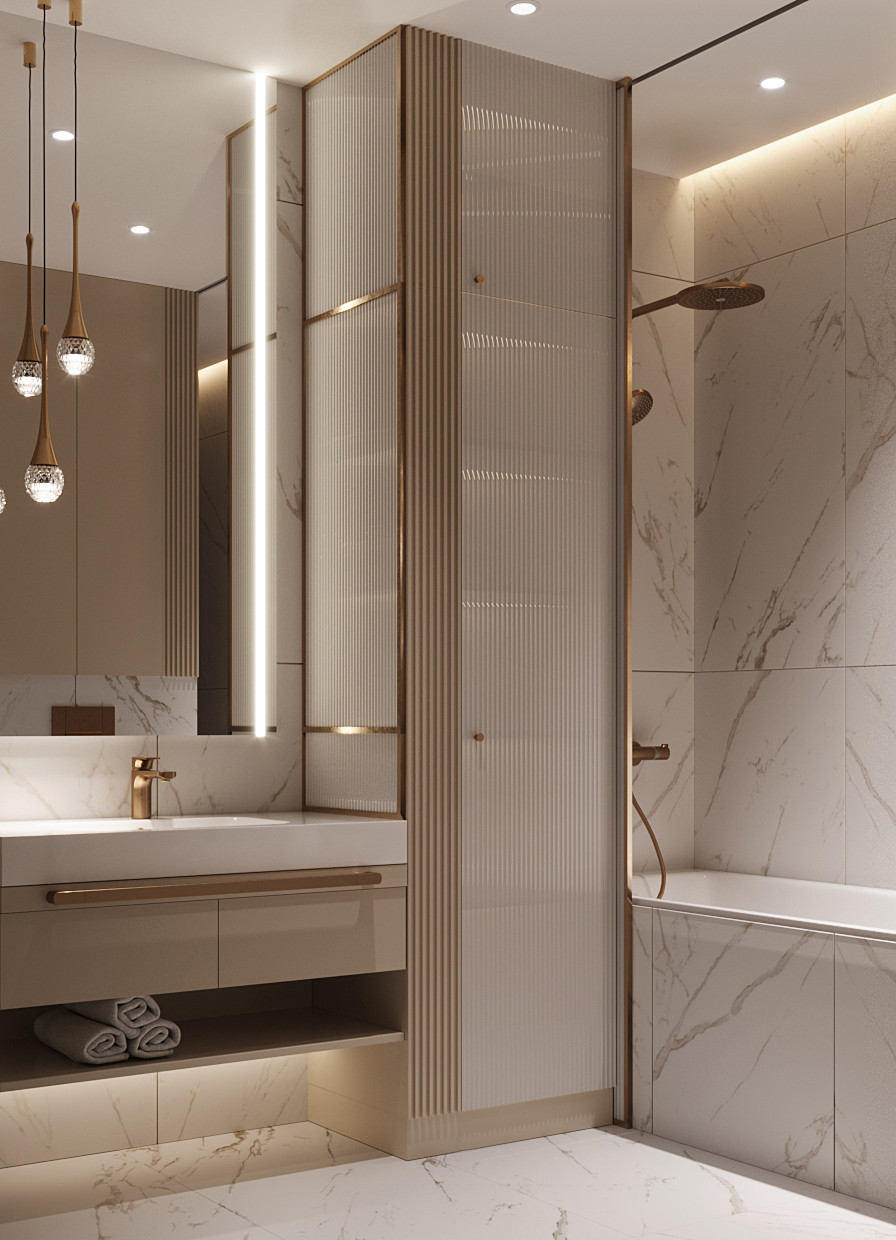 Ванная комната. Из дизайн проекта в Эльтауне