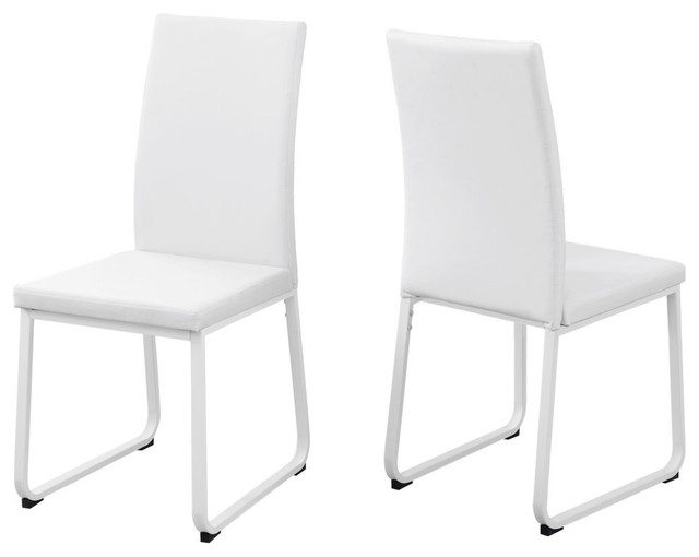 Leather Look Dining Chairs Set Of 2 Contemporary Leather Look Dining Chairs Set Of 2 Contemporary By Monarch Specialties